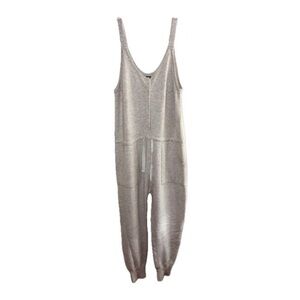aerie Light Gray Knit Jumpsuit Romper